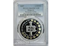 1.95583 ЛЕВА 2007 PCGS PR69 DCAM -БЪЛГАРИЯ – ЕВРОПЕЙСКИ СЪЮЗ