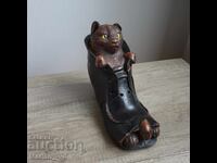 Black Forest wood carving of Puss in Boots