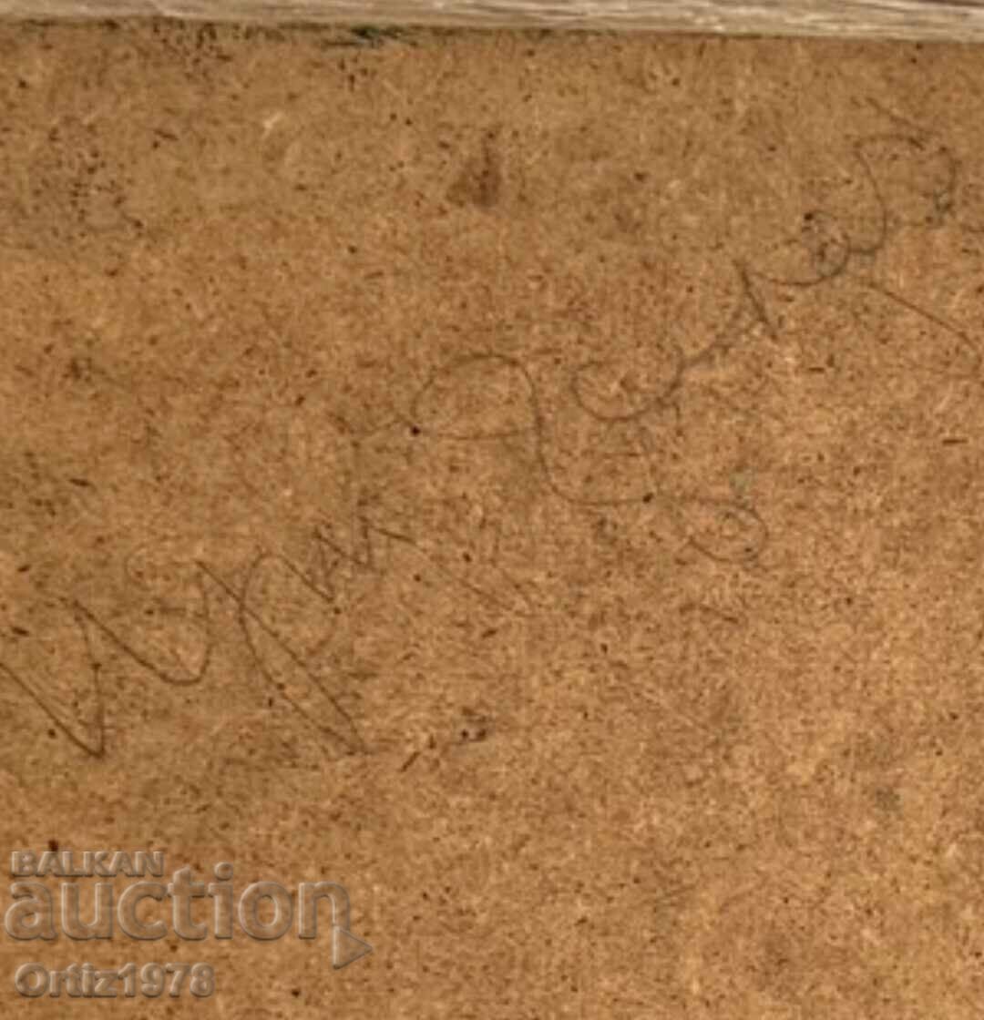 Auction Masterful old painting, oil on fiberboard, signed. Auction Masterful old painting, oil on fiberboard, signed.