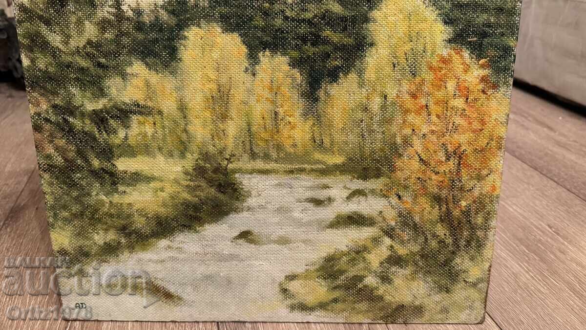 Delivery of Masterful old painting, oil on fiberboard, signed. Delivery of Masterful old painting, oil on fiberboard, signed.