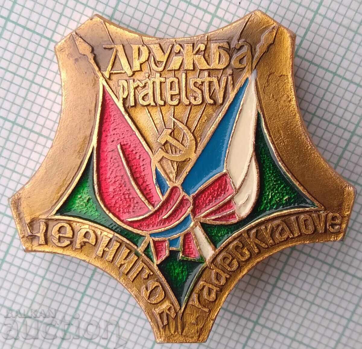 18393 Badge - Friendship USSR Czechoslovakia 18393 Badge - Friendship USSR Czechoslovakia