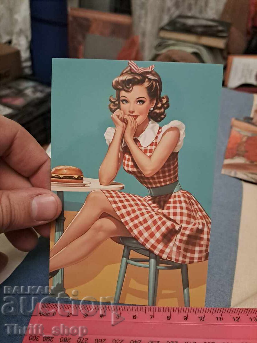 Postcard - sexy girl Postcard - sexy girl