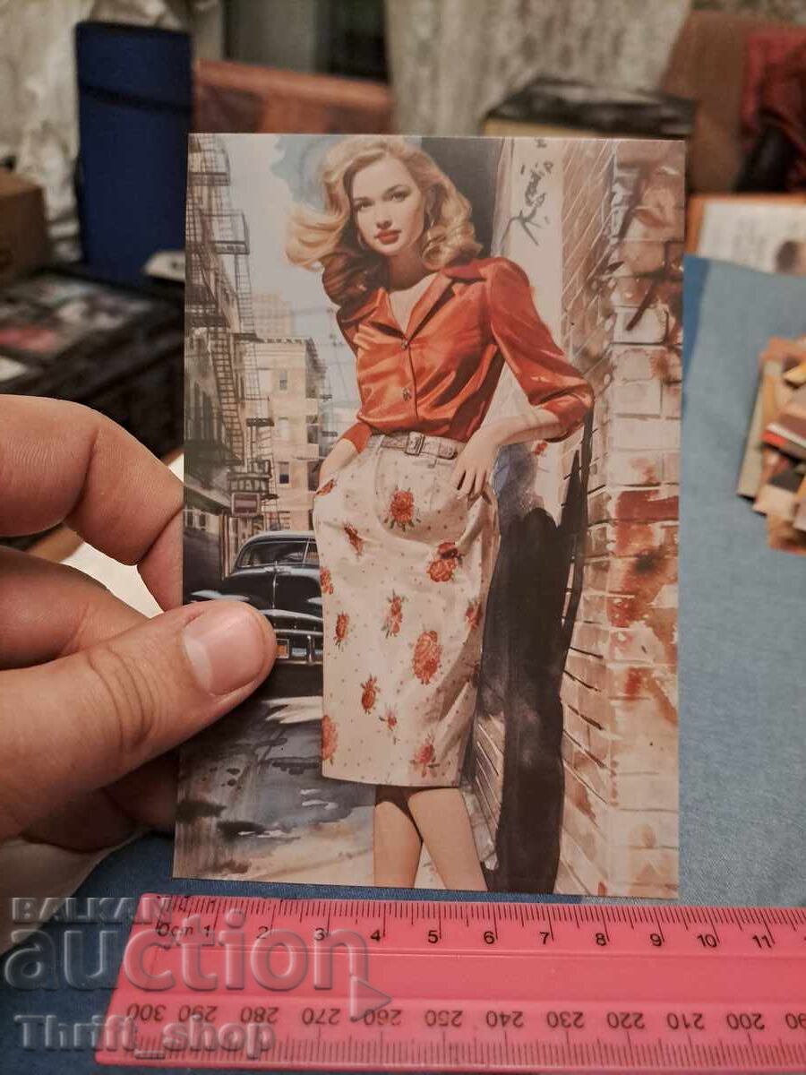 Postcard - sexy girl