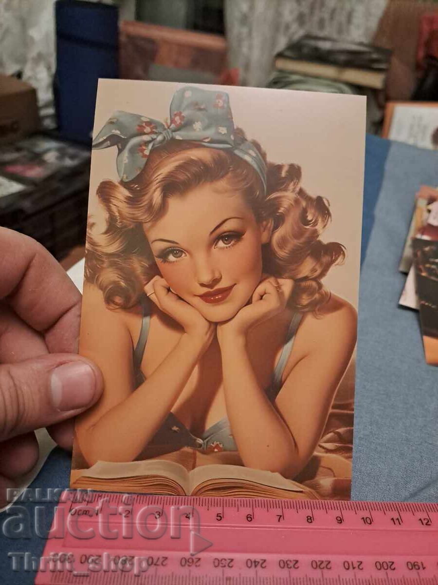 Postcard - sexy girl