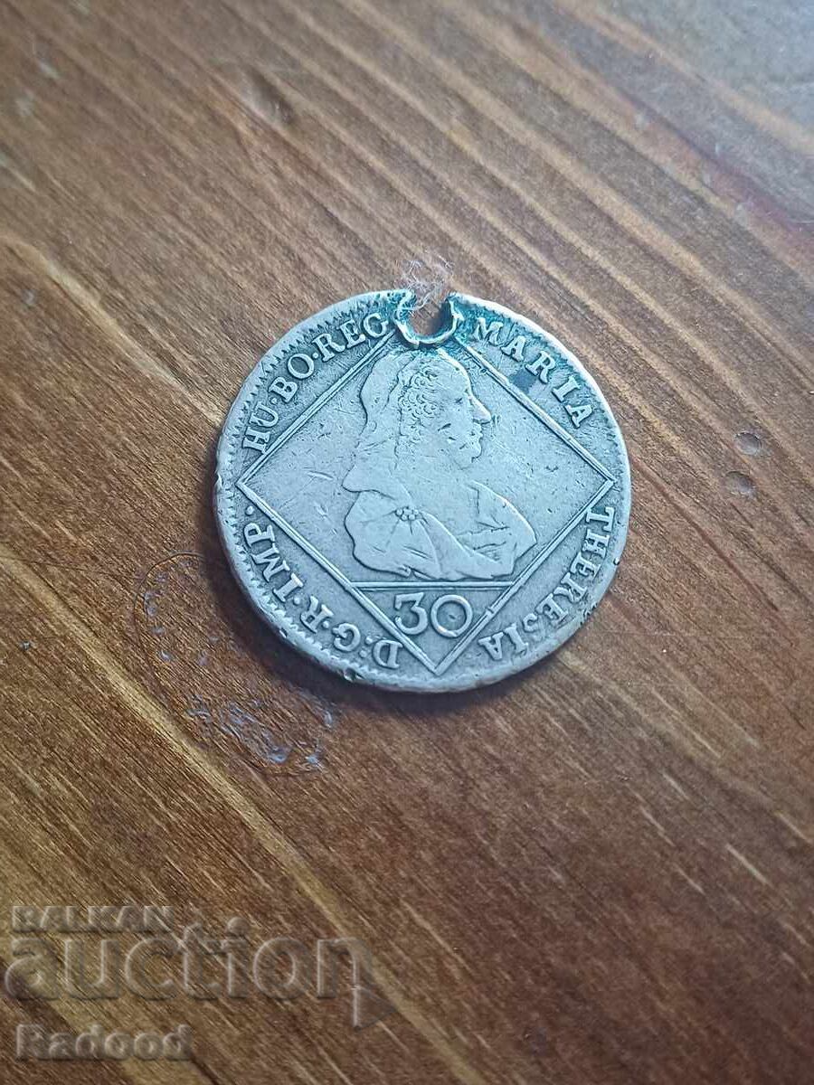 Livrarea 30 de crucișătoare 1770 Austria-argint Livrarea 30 de crucișătoare 1770 Austria-argint