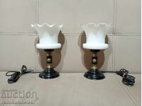 Set of two black lamps - lamp