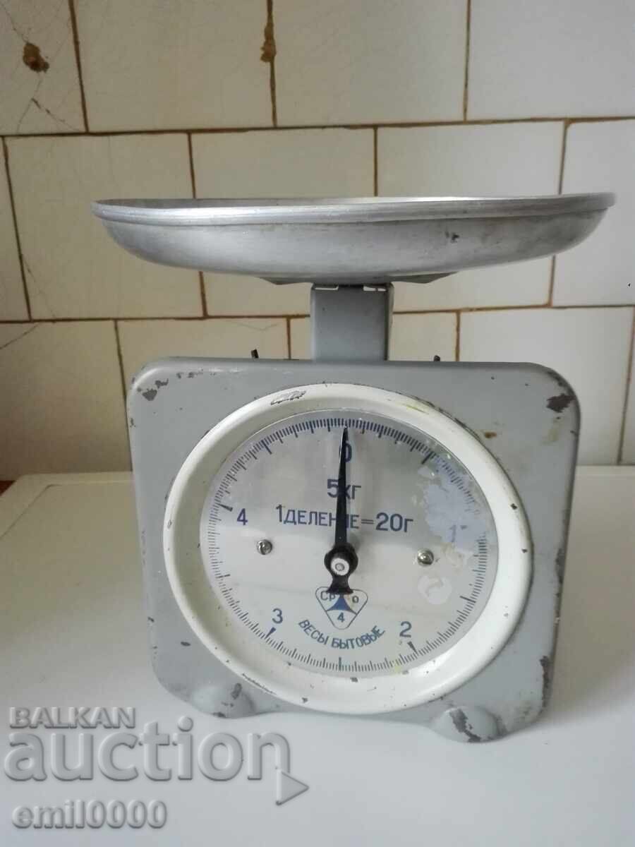 Old Soviet household scale. Old Soviet household scale.