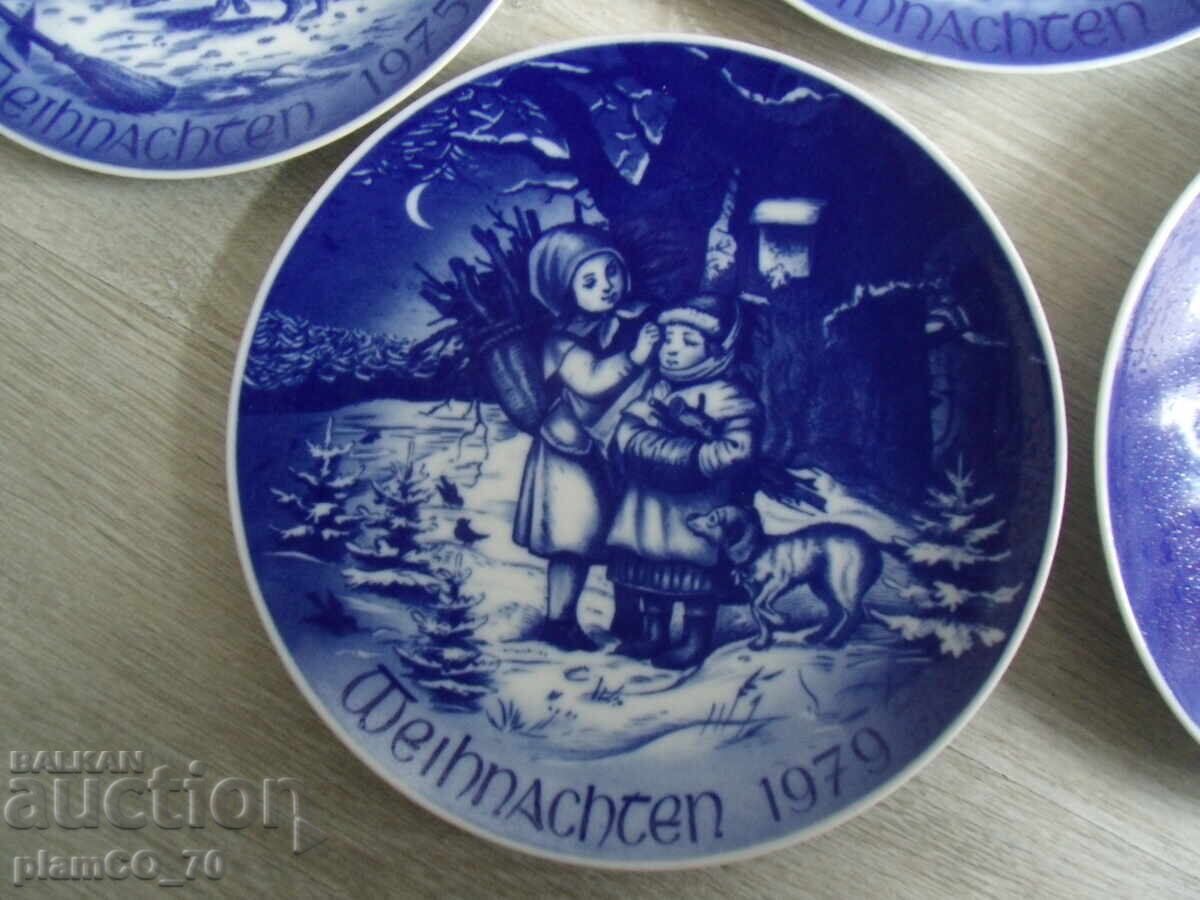 No.*7912 old porcelain plates / bowls - lot of 5 pieces - 5