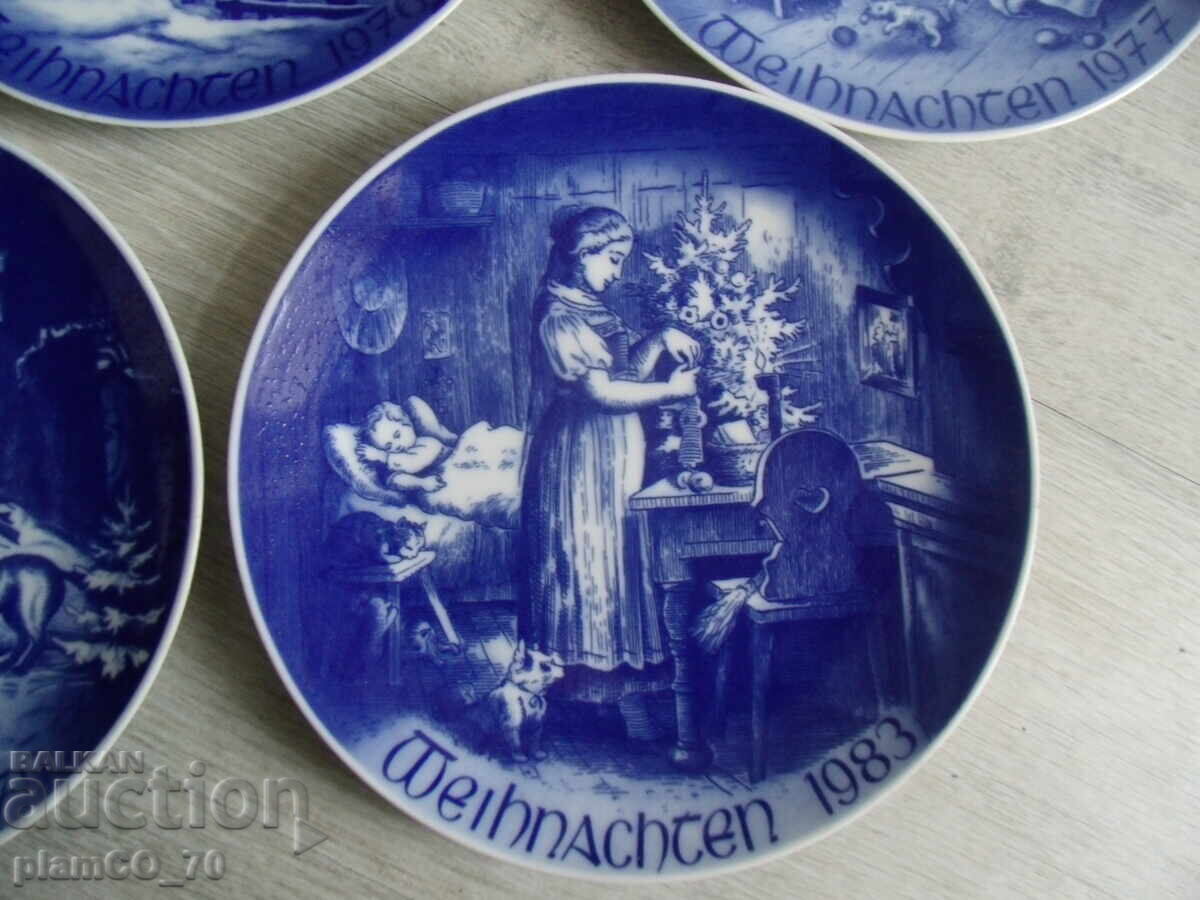 No.*7912 old porcelain plates / bowls - lot of 5 pieces - 6