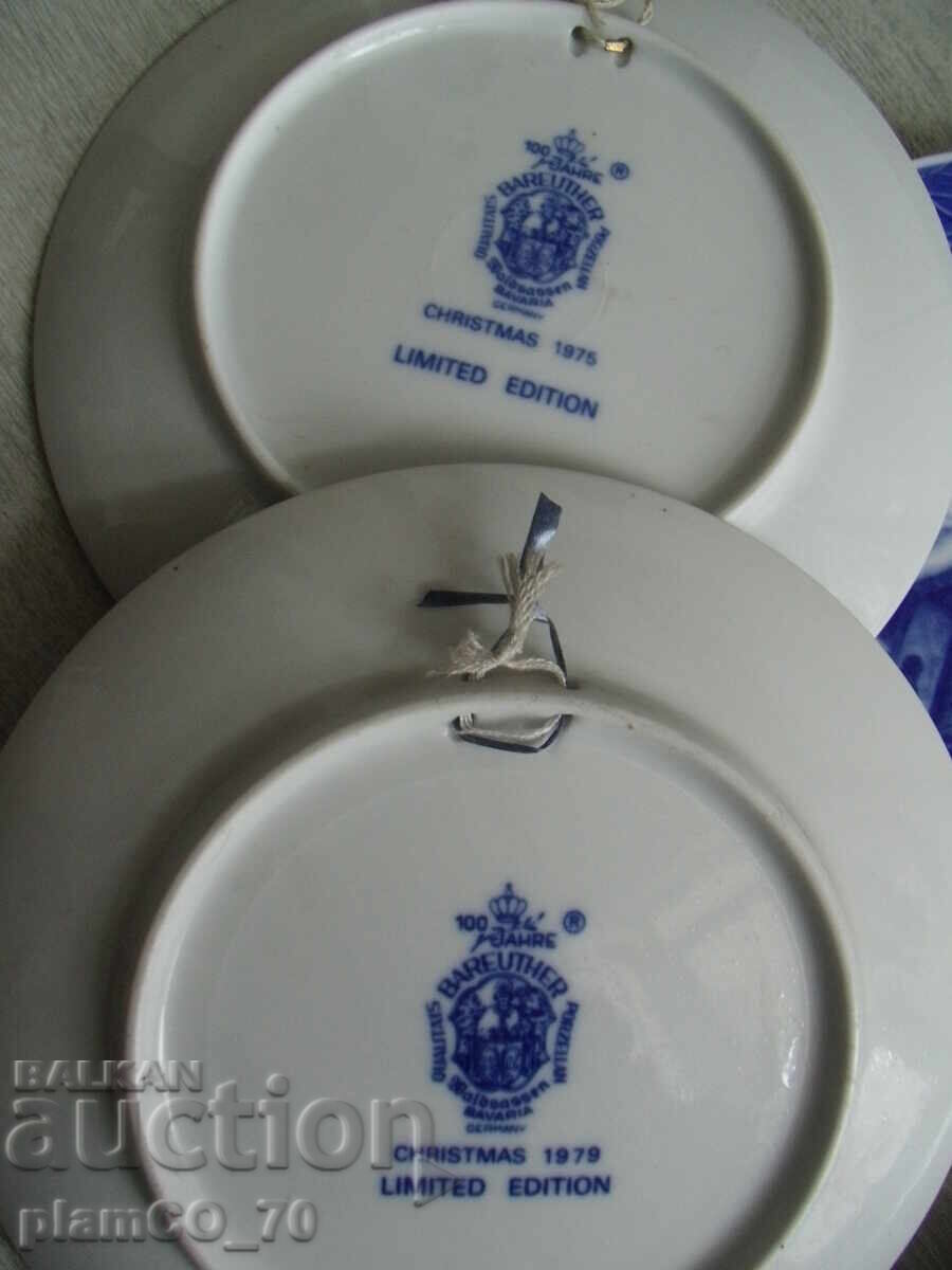 No.*7912 old porcelain plates / bowls - lot of 5 pieces - 7