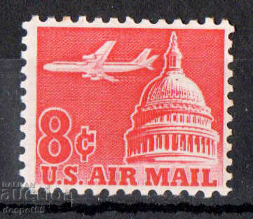 1962. USA. A jet plane over the Capitol. 1962. USA. A jet plane over the Capitol.
