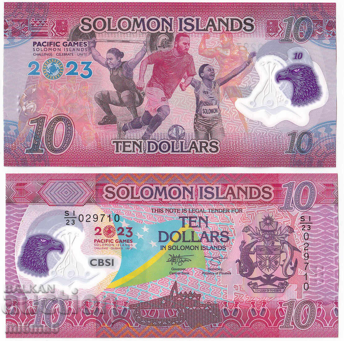 MI6MA6 - Solomon Islands 10 Dollars Commemorative Polymer