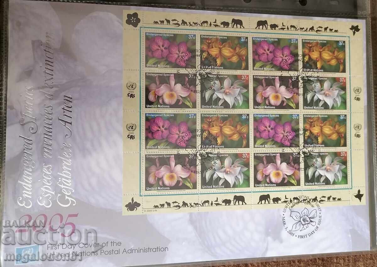 UN (USA) - endangered species, 2005, orchids