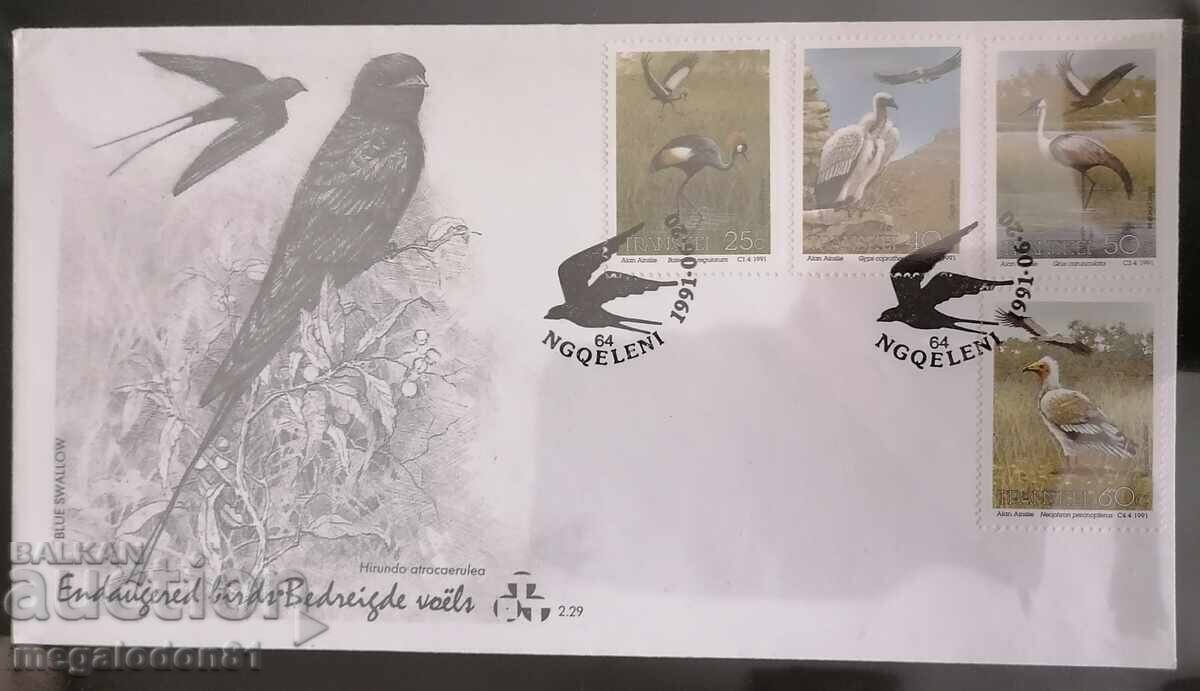 Transkei (South Africa) - endangered bird species, 1991. with price 14.00 BGN | € 7.16