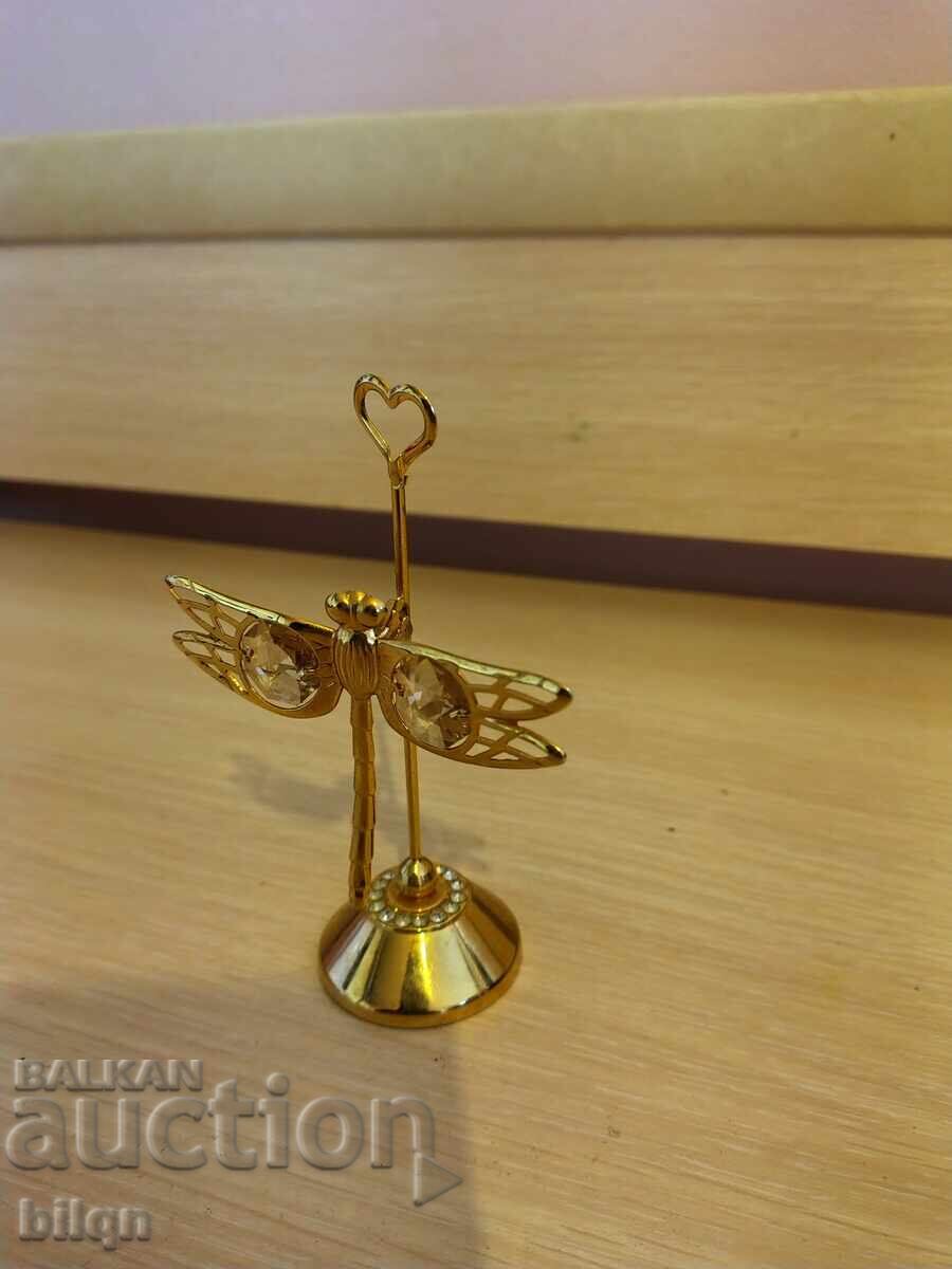 Gold Plated Figurine - Dragonfly With Swarovski Crystals with price 24.98 BGN | € 12.77 Gold Plated Figurine - Dragonfly With Swarovski Crystals with price 24.98 BGN | € 12.77