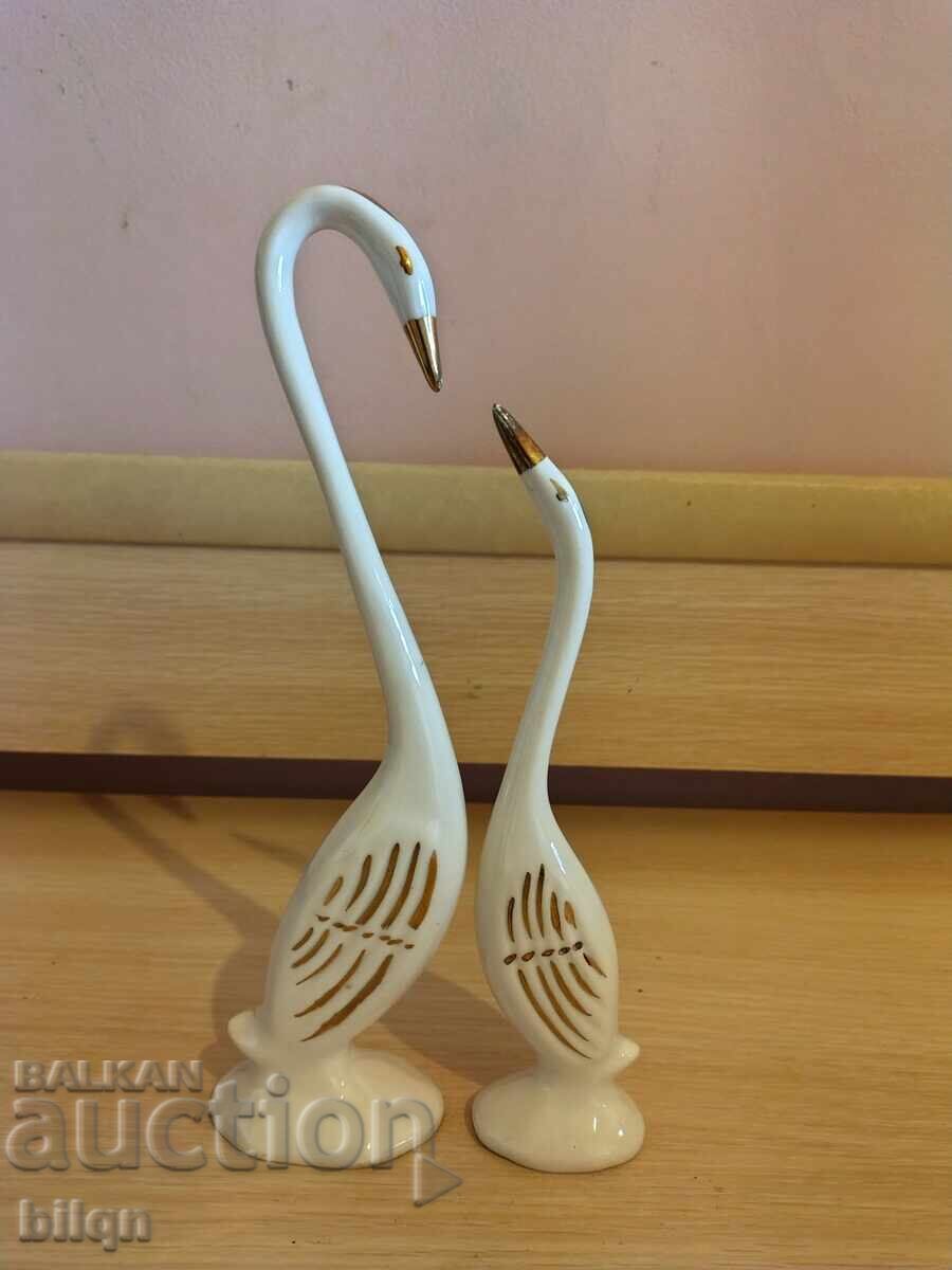 A Great Pair of Porcelain Swans - 5