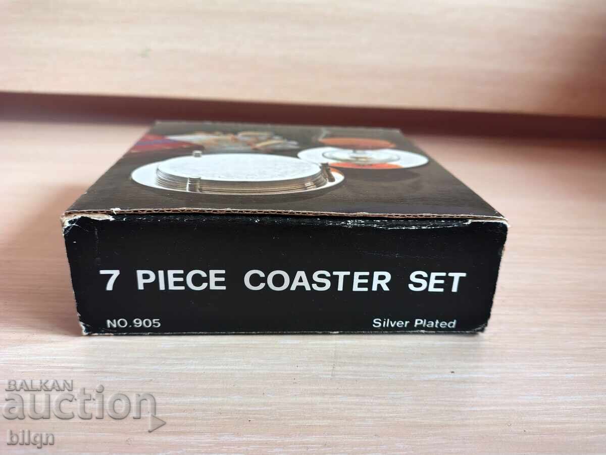 Awesome Silver Plated Coasters With Stand - 7 Awesome Silver Plated Coasters With Stand - 7