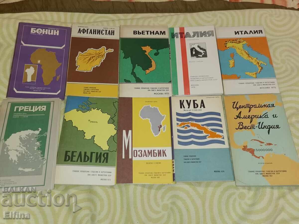 Delivery of Old country maps and road maps from around the 1970s Delivery of Old country maps and road maps from around the 1970s