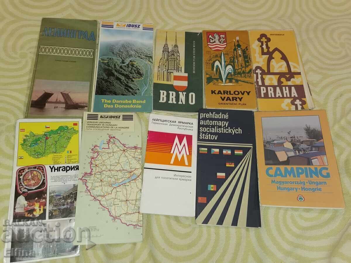 Стари карти на държави и пътни карти около 70те години - 5