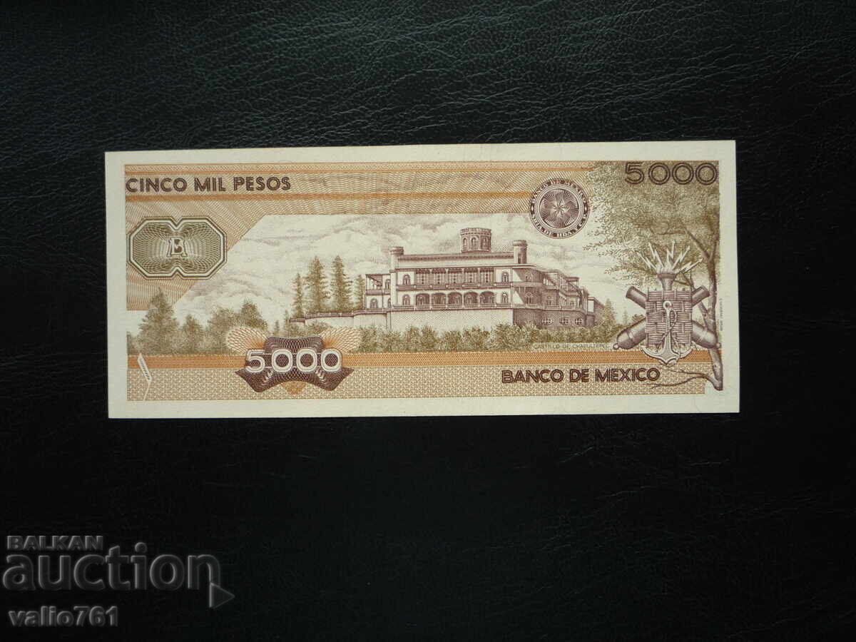 MEXICO 5000 PESOS 1987 NEW UNC with price 30.00 BGN | € 15.34 MEXICO 5000 PESOS 1987 NEW UNC with price 30.00 BGN | € 15.34