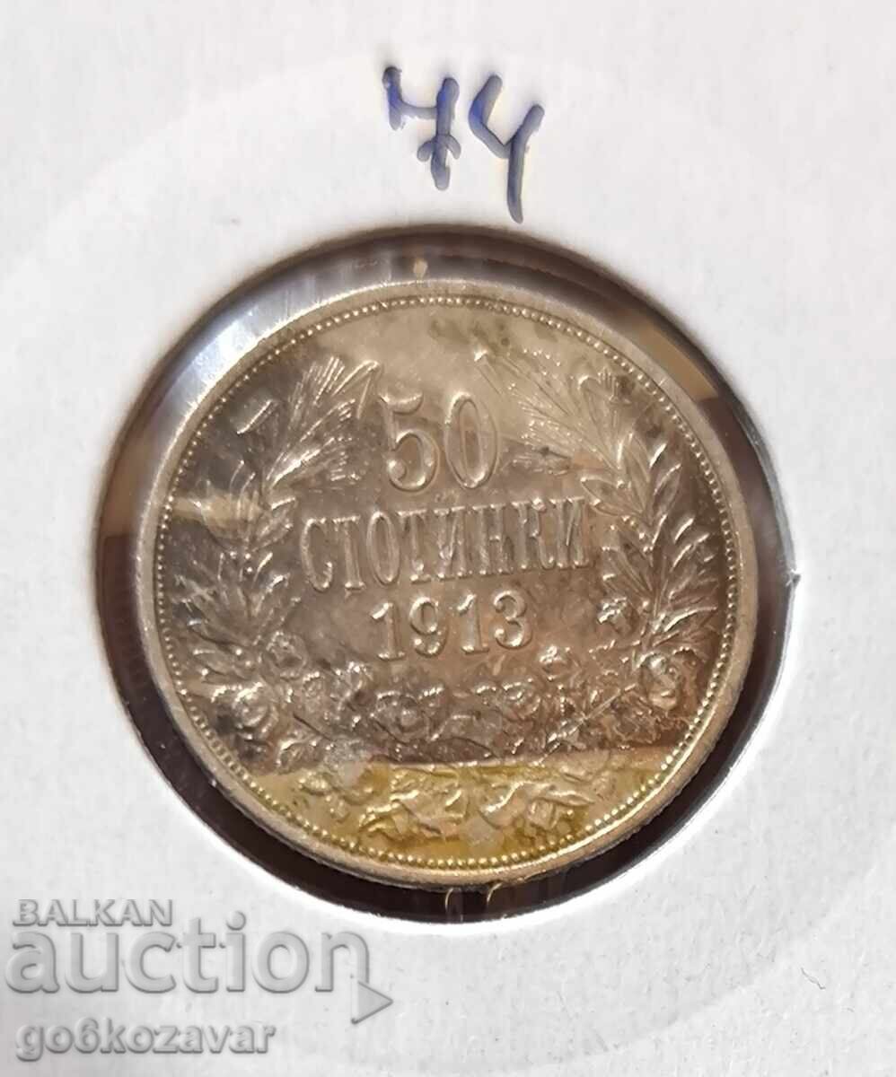 Bulgaria 50 de cenți 1913 Argint!
