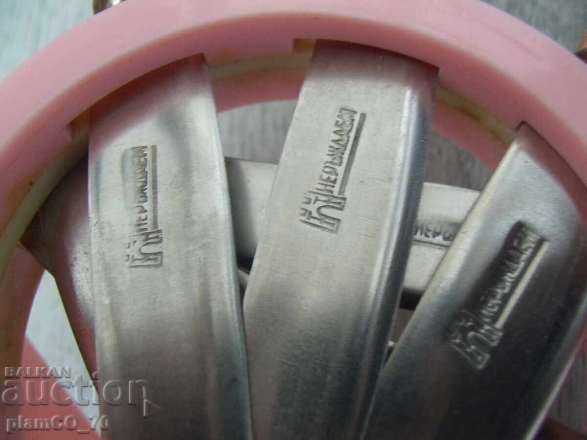 Auction  No.*7914 set of 6 old cutlery / knives - with stand