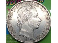 Austria 1 florin 1858 A - Vienna Franz Josef silver Patina