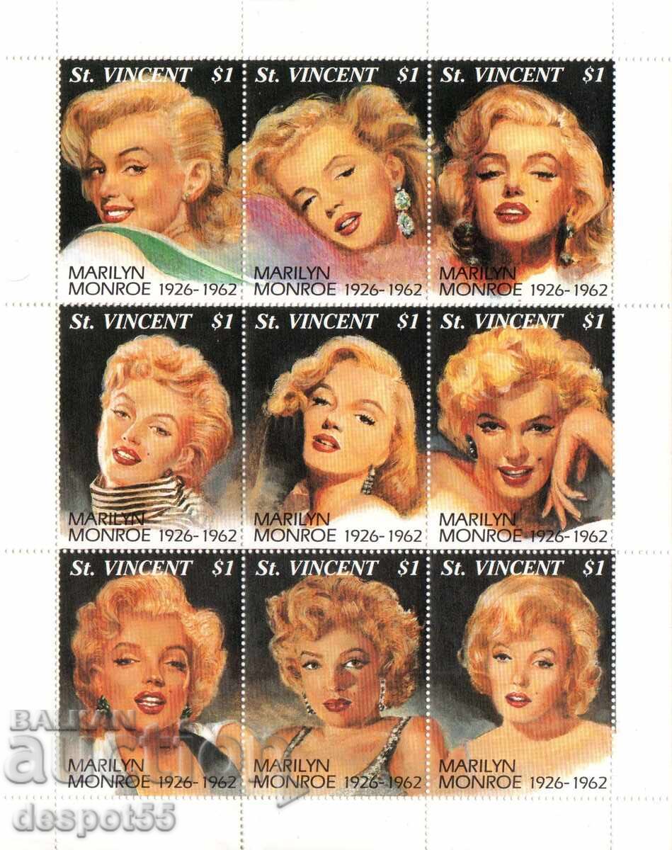 1994. St. Vincent and the Grenadines. Marilyn Monroe 1926-1962. Block