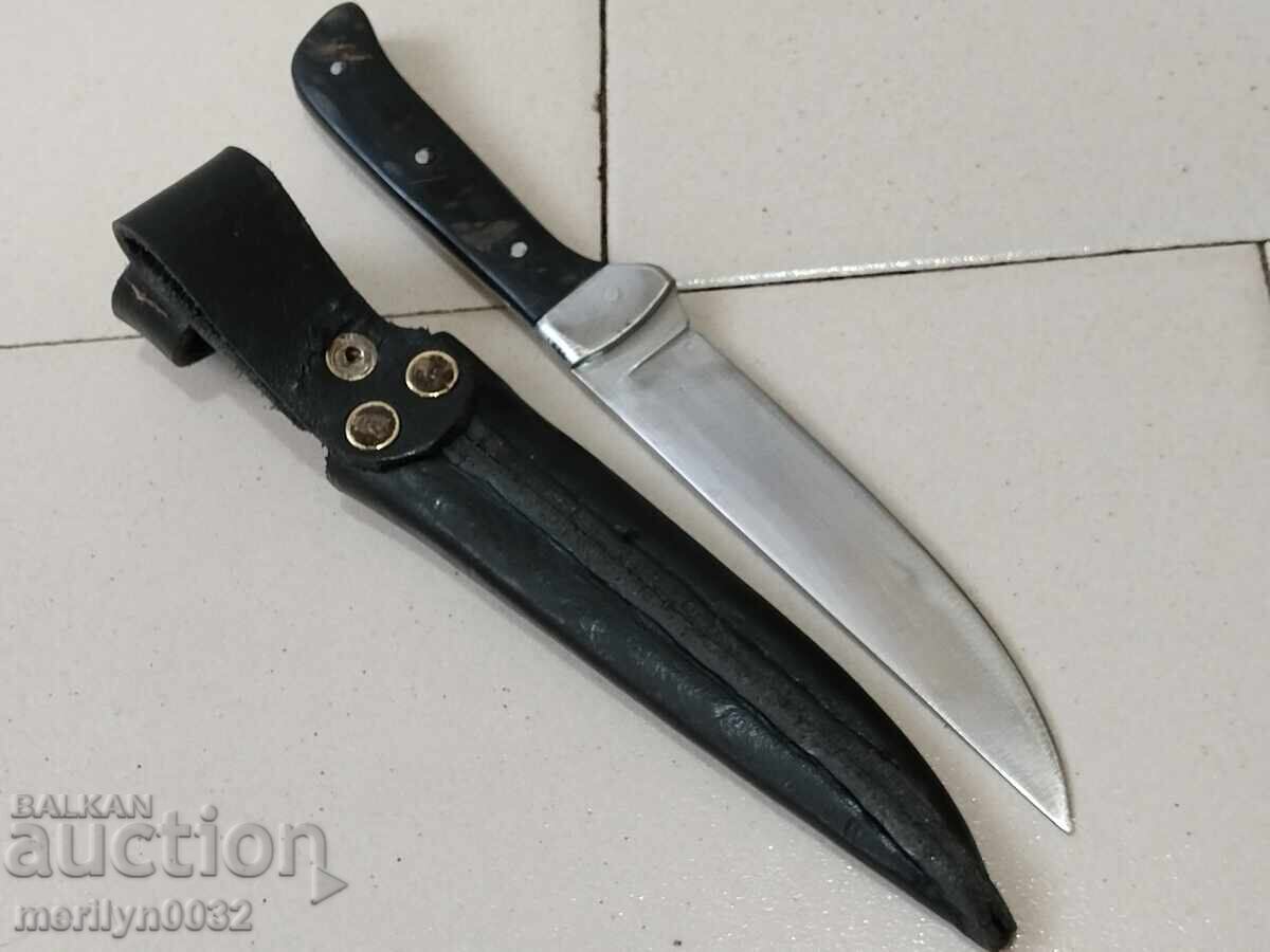 Old tourist knife with buffalo horn handles - 5