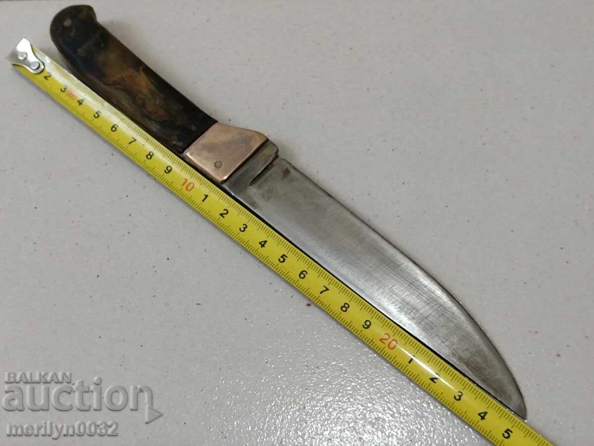 Old tourist knife with buffalo horn handles - 5 Old tourist knife with buffalo horn handles - 5