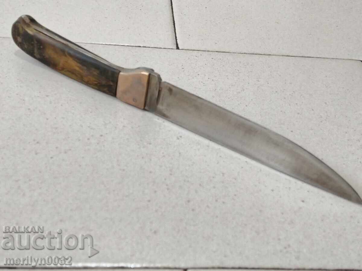 Old tourist knife with buffalo horn handles - 7 Old tourist knife with buffalo horn handles - 7