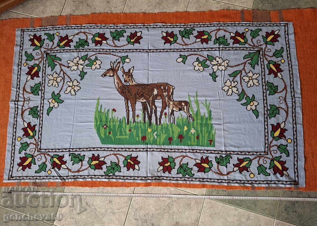 Huge hand-embroidered dowry coverlet with price 70.00 BGN | € 35.79 Huge hand-embroidered dowry coverlet with price 70.00 BGN | € 35.79