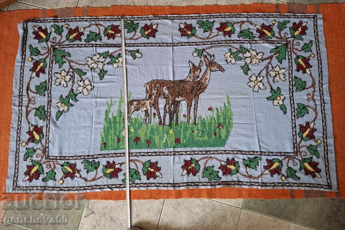 Huge hand-embroidered dowry coverlet - 5 Huge hand-embroidered dowry coverlet - 5