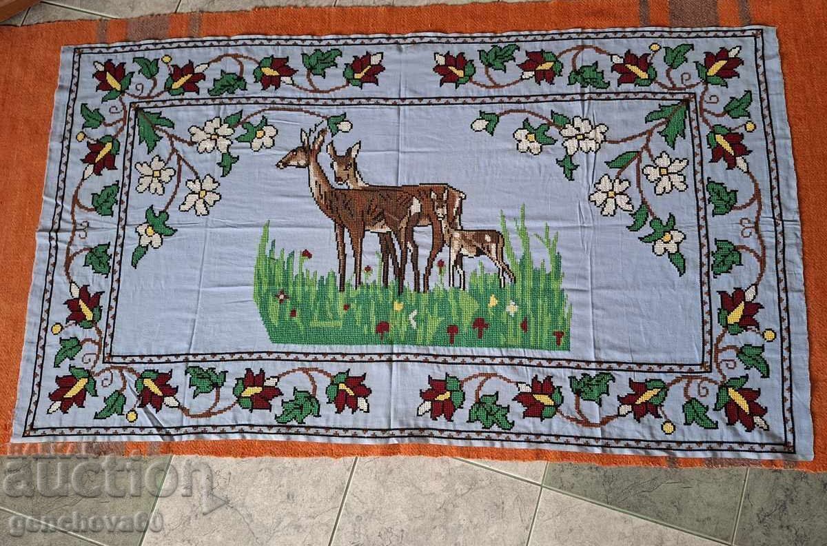 Huge hand-embroidered dowry coverlet Huge hand-embroidered dowry coverlet