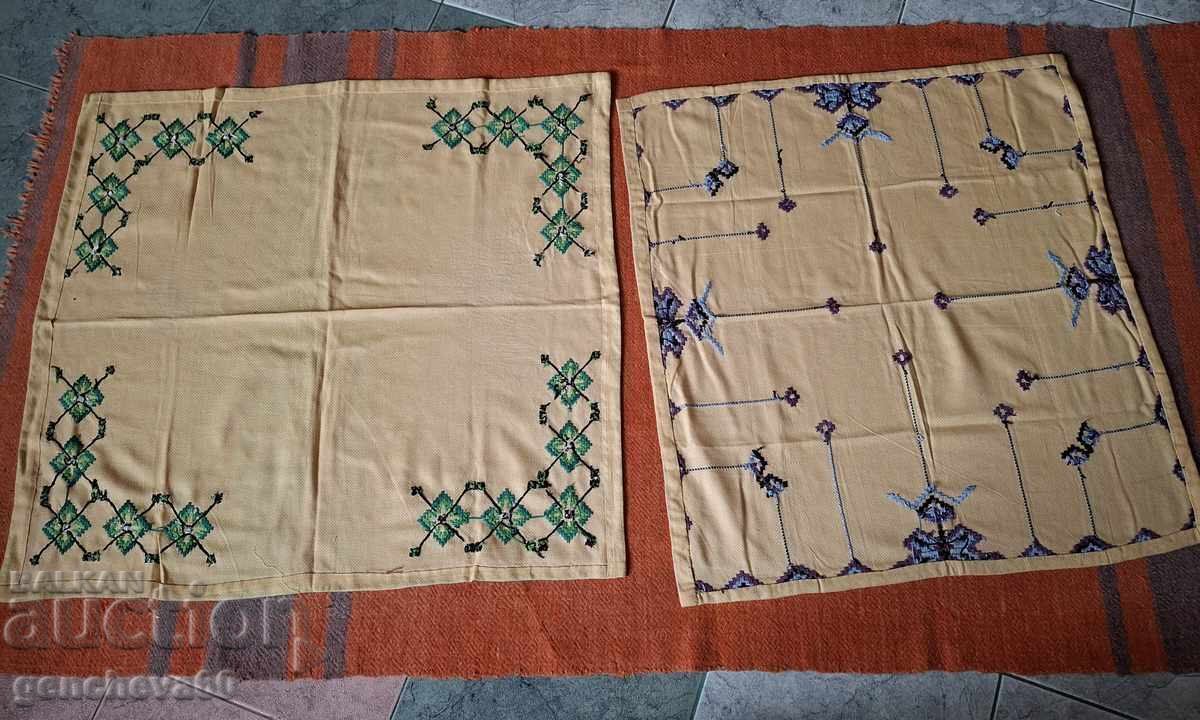 Two hand-embroidered table squares with price 40.00 BGN | € 20.45 Two hand-embroidered table squares with price 40.00 BGN | € 20.45