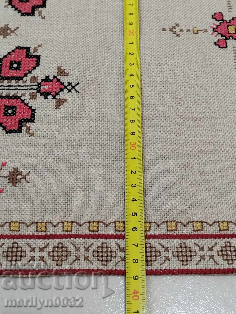 Old embroidered check, tablecloth, milo, Bulgarian embroidery - 5 Old embroidered check, tablecloth, milo, Bulgarian embroidery - 5