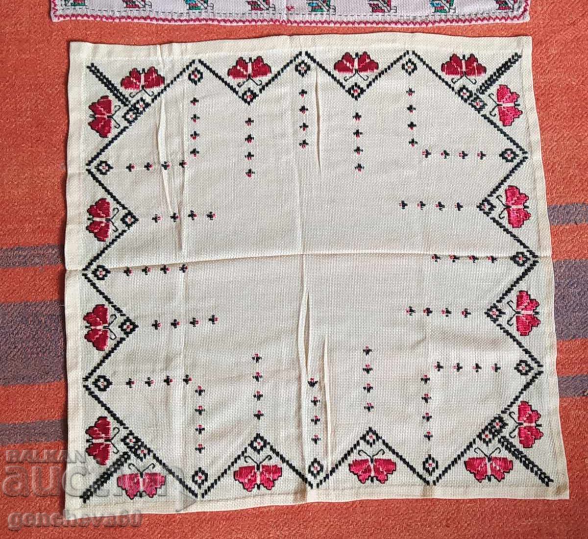 Auction Two square embroidered squares Auction Two square embroidered squares