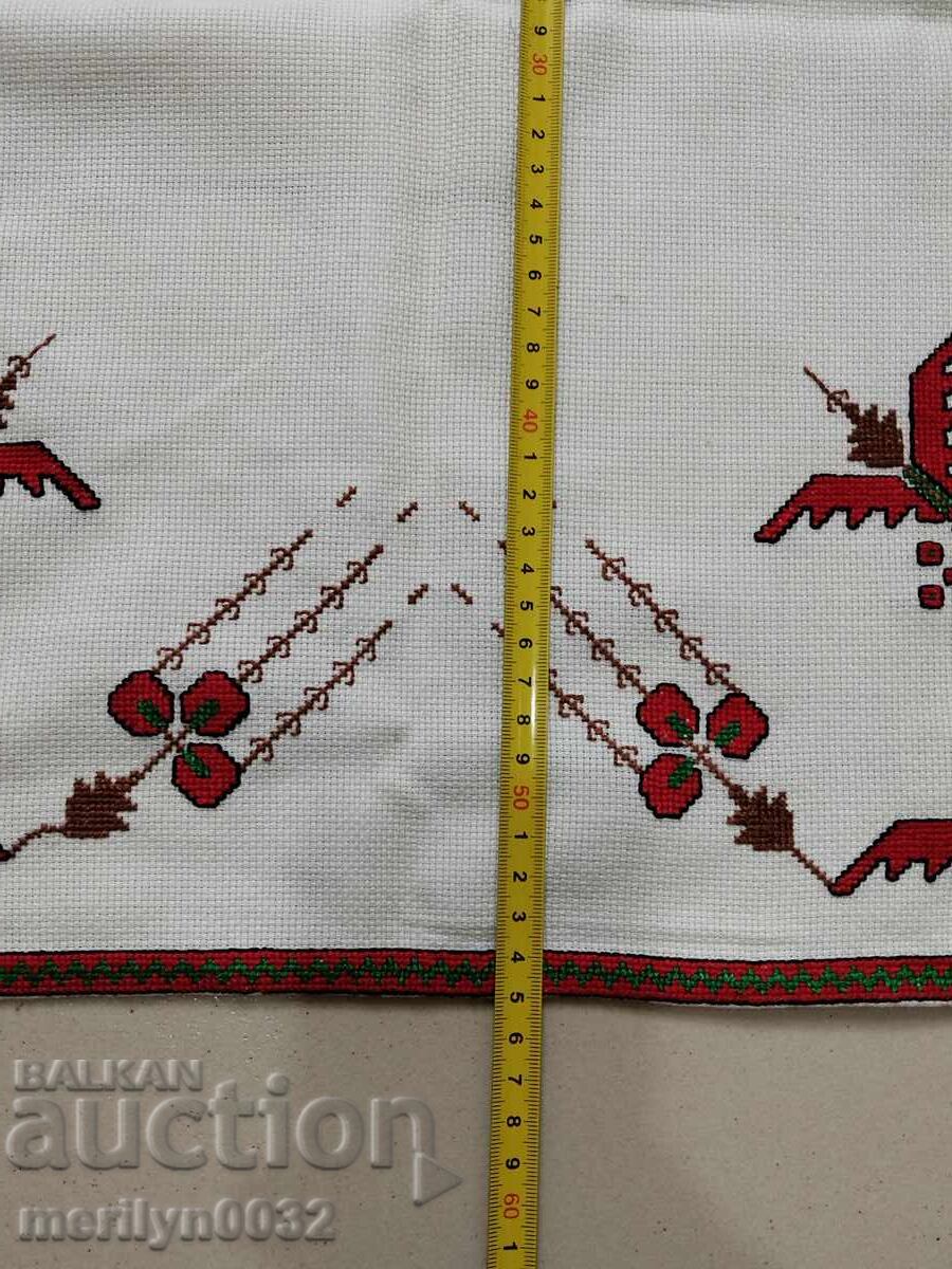 Старо бродирано каре, покривка, мильо, българска бродерия - 7 Старо бродирано каре, покривка, мильо, българска бродерия - 7