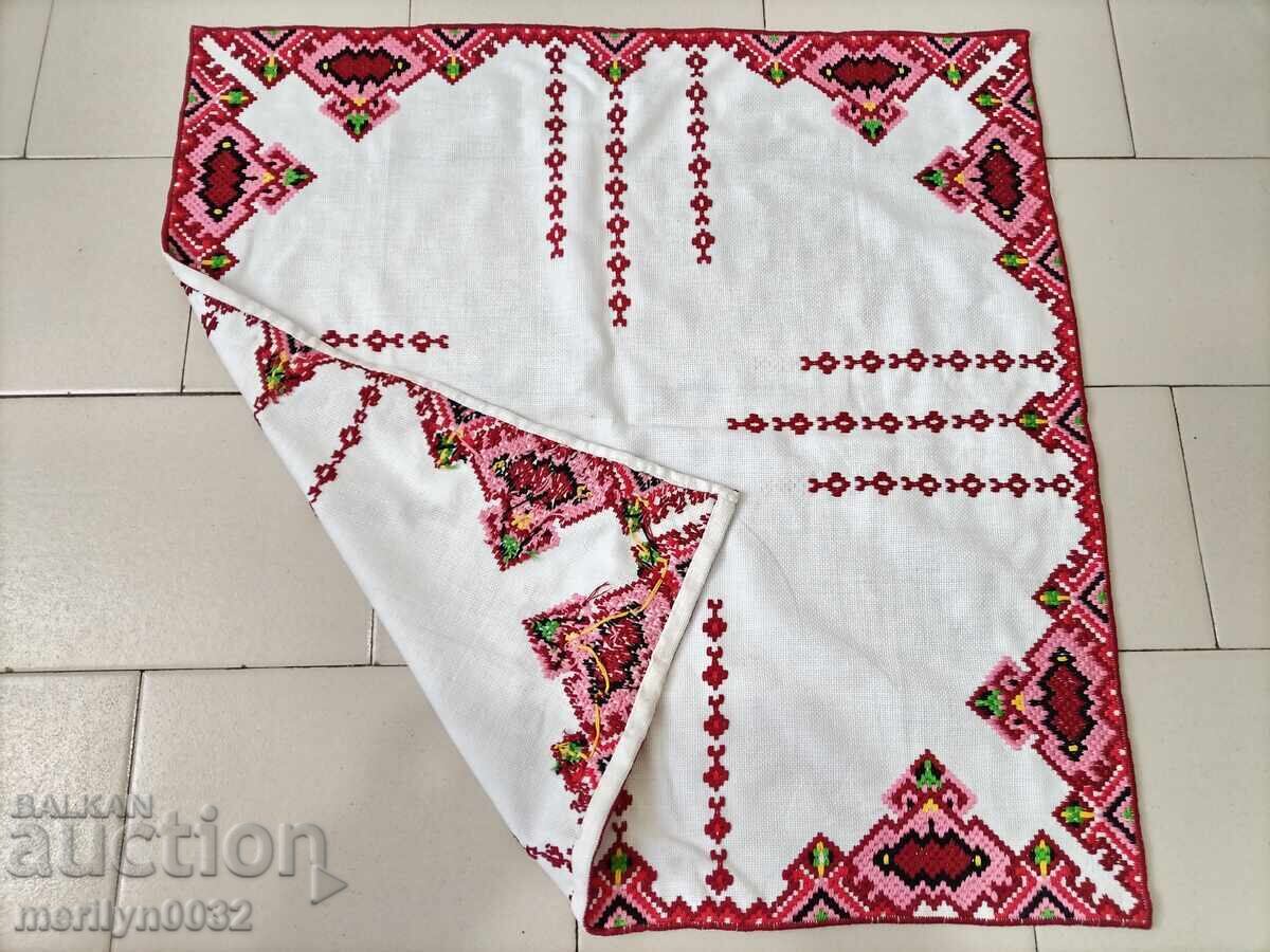 Old embroidered check, tablecloth, milo, Bulgarian embroidery with price 51.00 BGN | € 26.08 Old embroidered check, tablecloth, milo, Bulgarian embroidery with price 51.00 BGN | € 26.08
