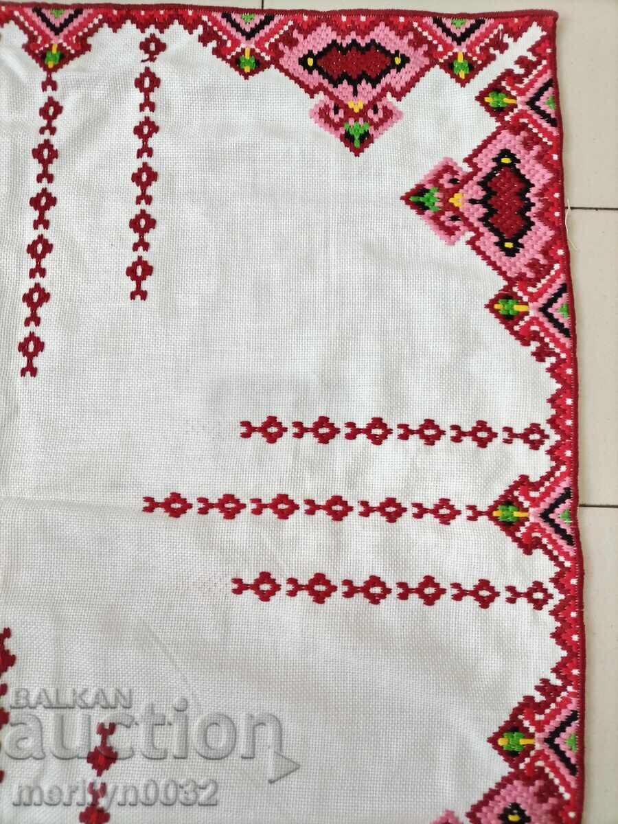 Old embroidered check, tablecloth, milo, Bulgarian embroidery - 6 Old embroidered check, tablecloth, milo, Bulgarian embroidery - 6