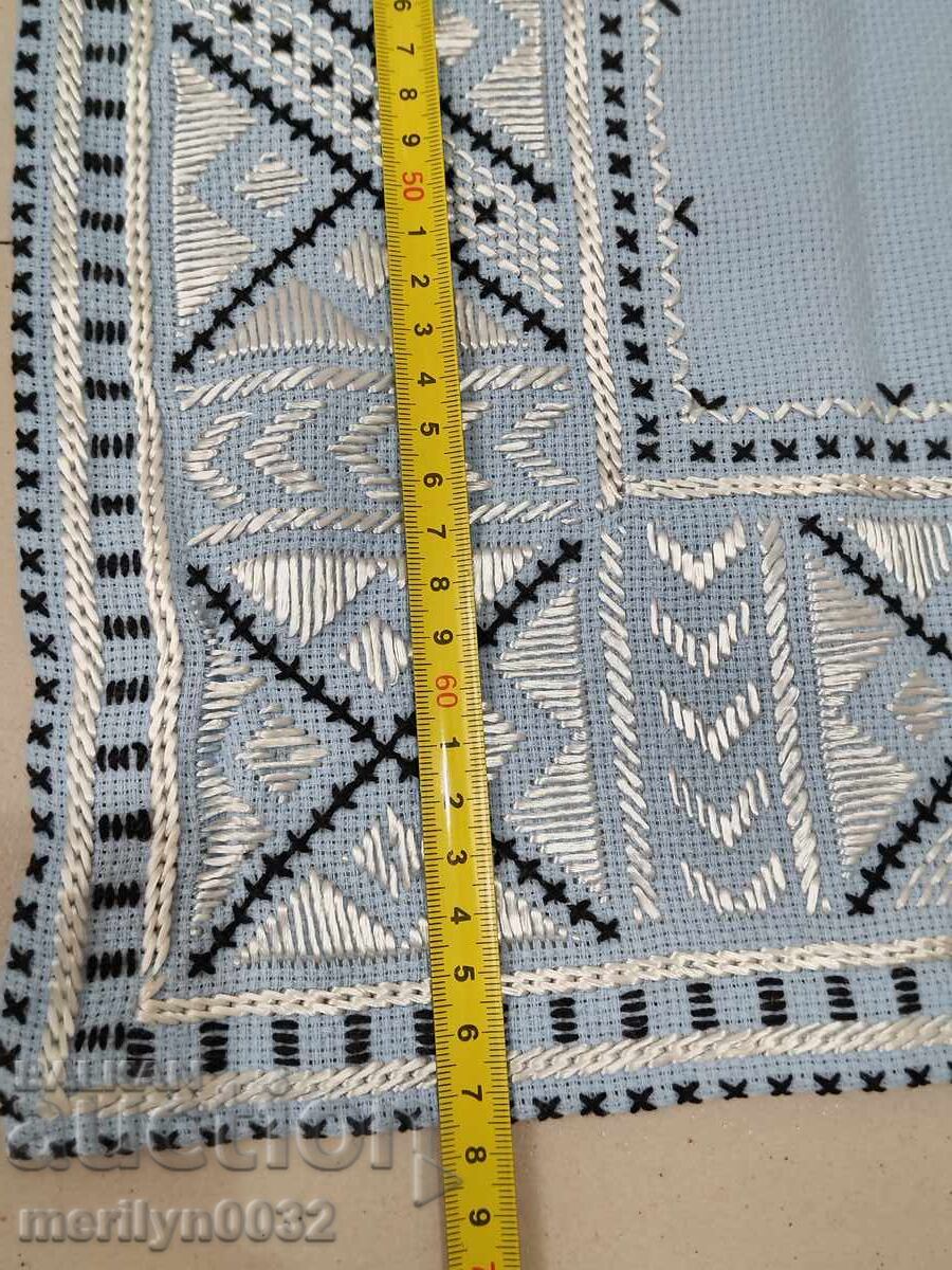 Old embroidered check, tablecloth, milo, Bulgarian embroidery - 6 Old embroidered check, tablecloth, milo, Bulgarian embroidery - 6