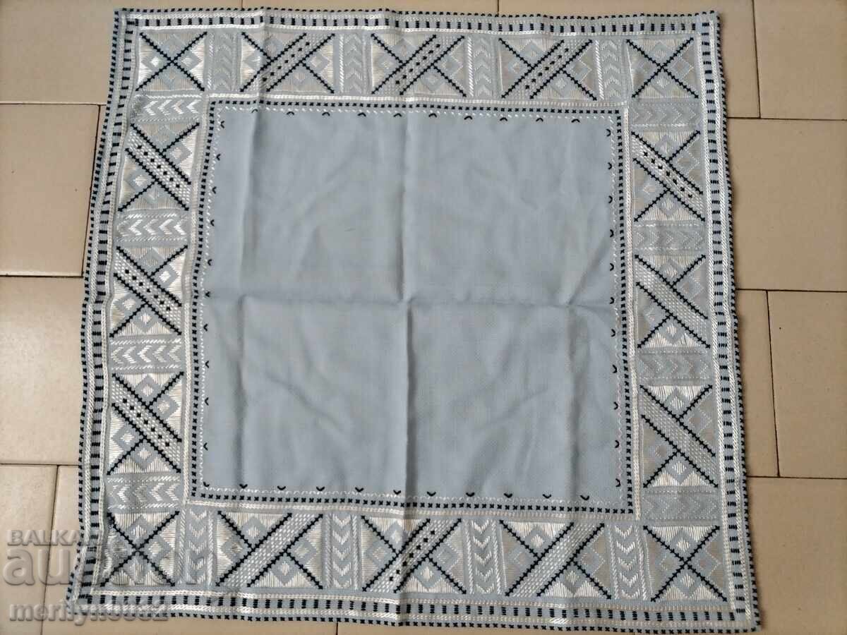 Old embroidered check, tablecloth, milo, Bulgarian embroidery Old embroidered check, tablecloth, milo, Bulgarian embroidery