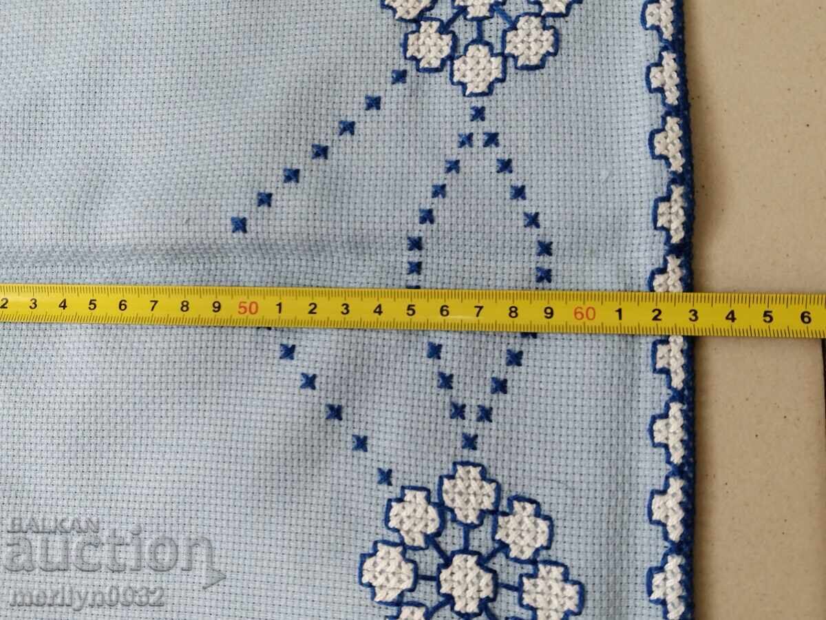 Old embroidered check, tablecloth, milo, Bulgarian embroidery - 5 Old embroidered check, tablecloth, milo, Bulgarian embroidery - 5