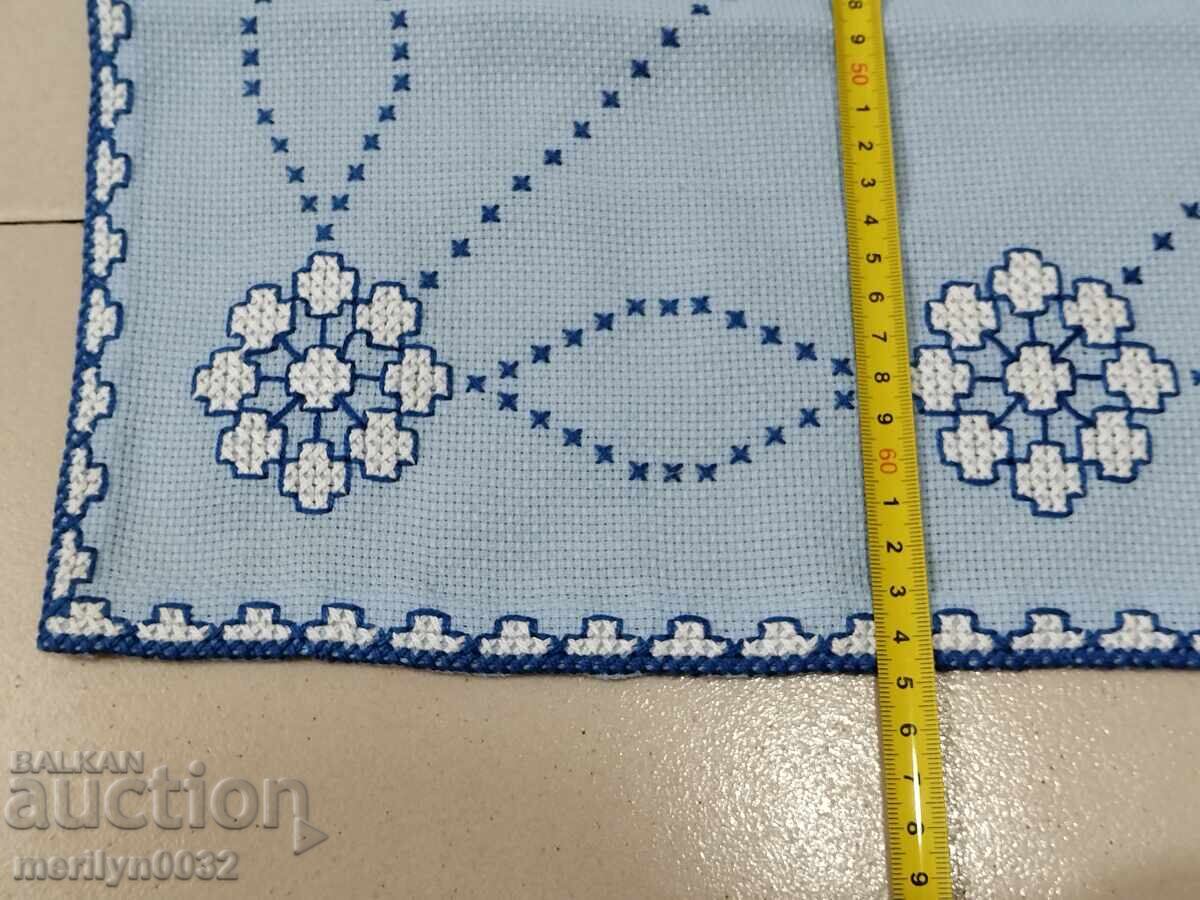 Old embroidered check, tablecloth, milo, Bulgarian embroidery - 6 Old embroidered check, tablecloth, milo, Bulgarian embroidery - 6