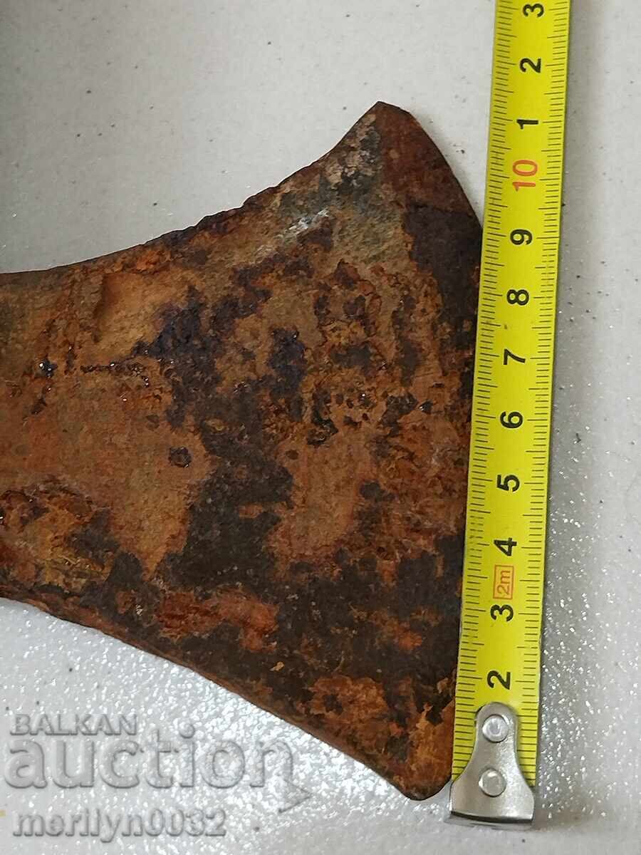 Παλιό εργαλείο τσεκούρι σφυρήλατο σίδερο - 5