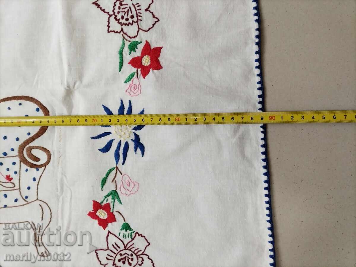 Hand-embroidered carpet costume interior item from the 1940s - 5 Hand-embroidered carpet costume interior item from the 1940s - 5