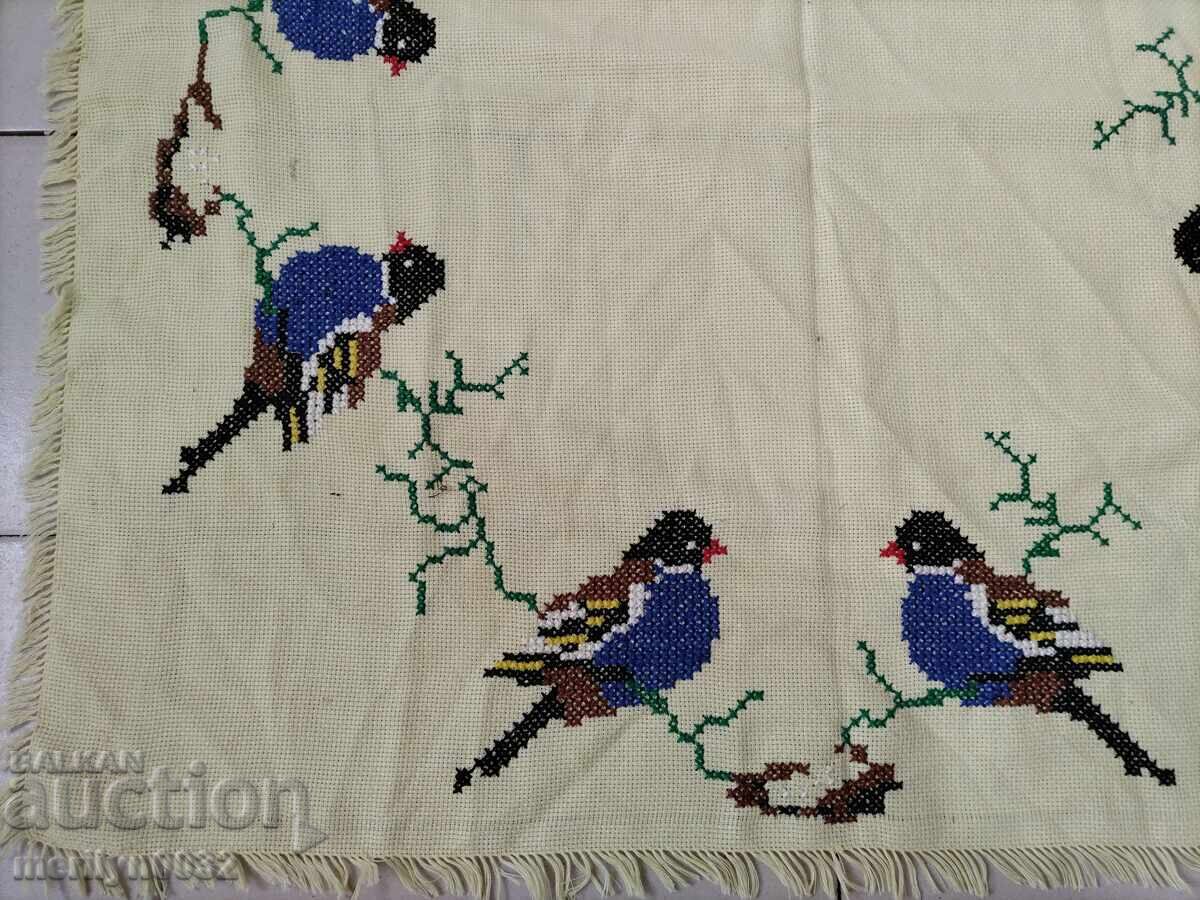Old embroidered check, tablecloth, milo, Bulgarian embroidery with price 40.00 BGN | € 20.45 Old embroidered check, tablecloth, milo, Bulgarian embroidery with price 40.00 BGN | € 20.45