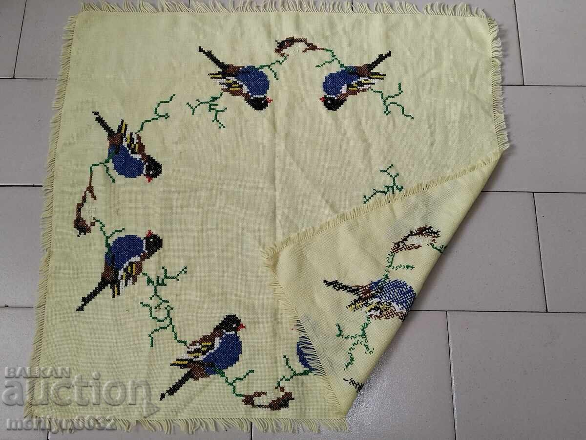 Auction Old embroidered check, tablecloth, milo, Bulgarian embroidery Auction Old embroidered check, tablecloth, milo, Bulgarian embroidery