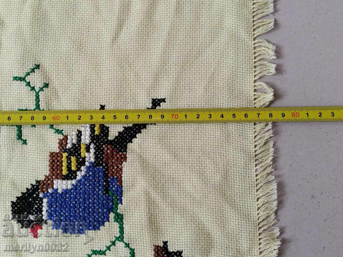 Old embroidered check, tablecloth, milo, Bulgarian embroidery - 5 Old embroidered check, tablecloth, milo, Bulgarian embroidery - 5