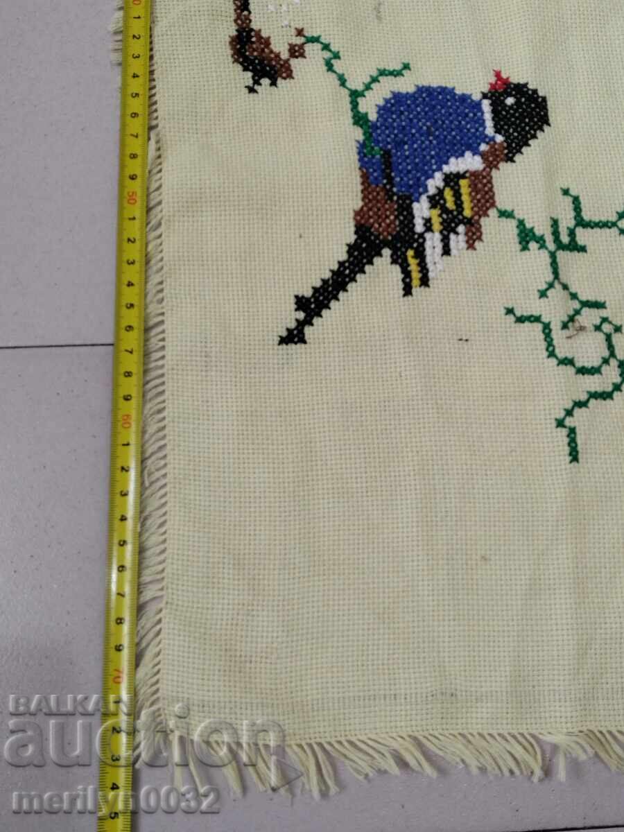 Old embroidered check, tablecloth, milo, Bulgarian embroidery - 6 Old embroidered check, tablecloth, milo, Bulgarian embroidery - 6